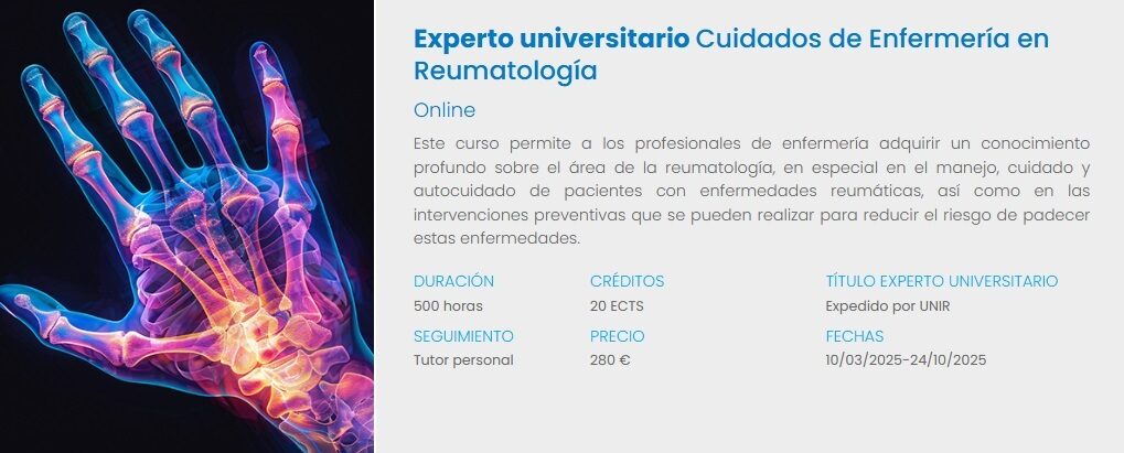 ISFOS Experto Universitario Cuidados de enfermería en Reumatología